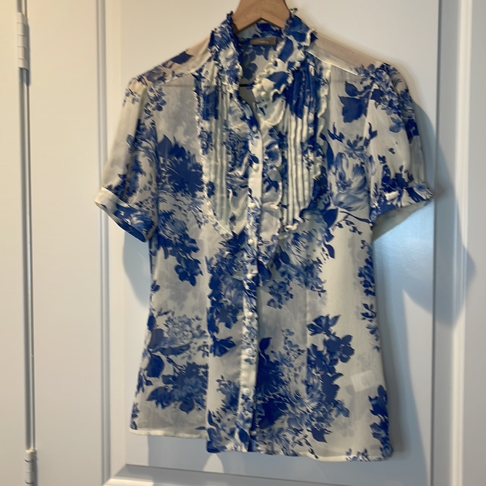 Apt.9 button down floral blouse.